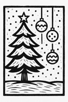 Linosnede kerstkaarten